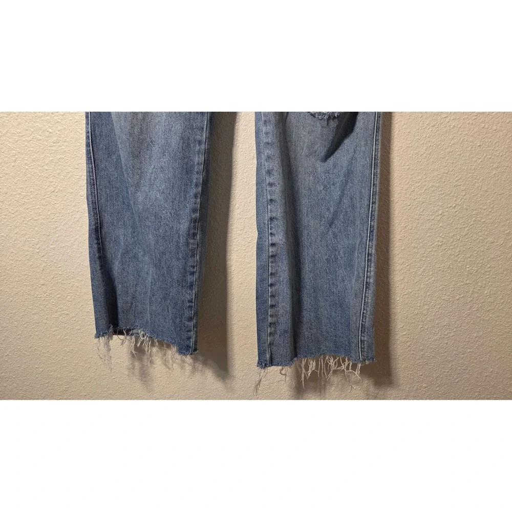 Judy Blue Distressed Boyfriend Jeans Womens 16W High Rise Raw Hem Stretch